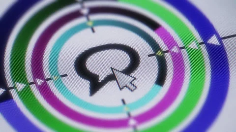 Press chat button on the screen Stock Footage 50302903