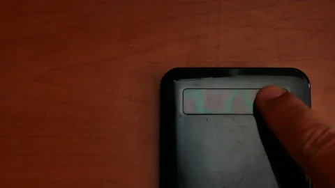 Press the check button power bank Stock Footage 155024179