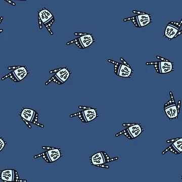 Press click robot hand gesture vector seamless pattern Illustrazione stock