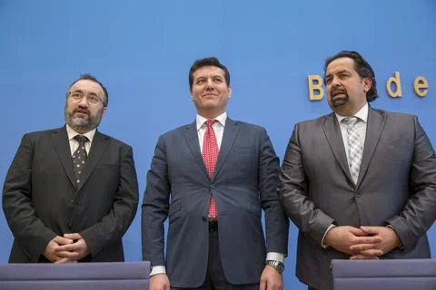 Press conference on arson attack on Berlin mosque, Germany - 15 Mar 2018 Stock Photos