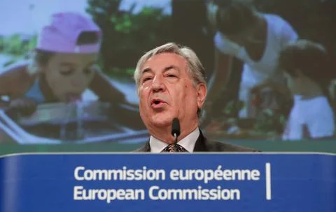 Press conference on the environmental implementation report and Brexit preparedn Stock Photos