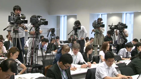 Press conference Video stock 32274632