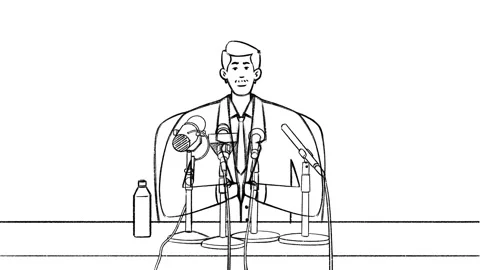 Press conference Line animation. Stock Footage 297205534