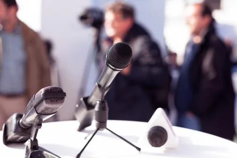 Press conference Stock Photos