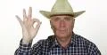 Press Conference Presentation Farmer Man Cowboy Hat Agree Gesture Ok Sign Hand 4k or 4k+ Resolution