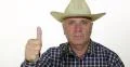 Press Conference Satisfied Farmer Man Winner Hand Sign Thumbs Up Agree Situation 4k or 4k+ Resolution