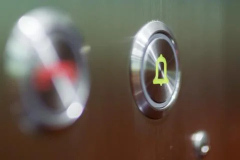 Press door bell Stock Photos