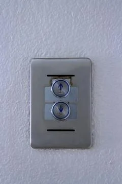 Press the elevator up and keypad elevator Stock Photos