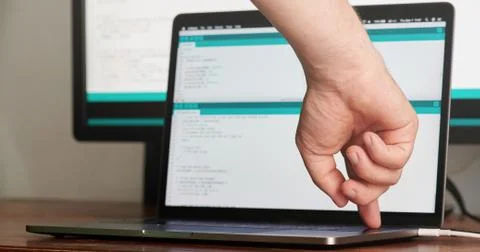 Press enter to run program Stock Photos