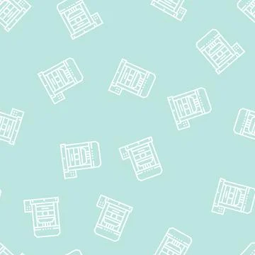 Press equipment line seamless pattern Illustrazione stock