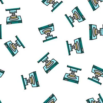Press equipment semiconductor manufacturing vector seamless pattern Stock Illustration