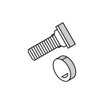 Press-fit stud isometric icon vector illustration 스톡 일러스트