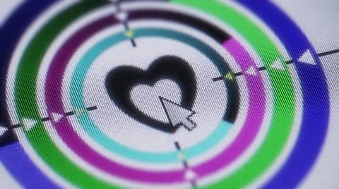 Press heart button on the screen Stock Footage 50228857