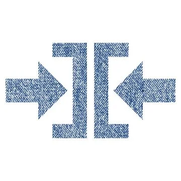 Press Horizontal Direction Fabric Textured Icon Stock Illustration