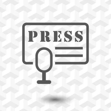 Press icon stock vector illustration flat design Stock Illustration