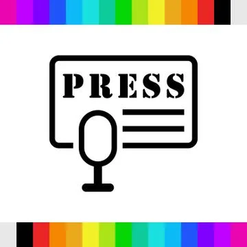 Press icon stock vector illustration flat design Иллюстрация