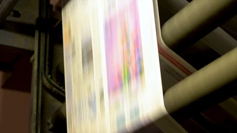 Press Industry Printing Stock Footage 93995944