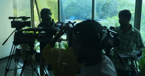 Press interview Stock Footage 281388591