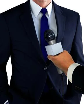 Press interview Stock Photos
