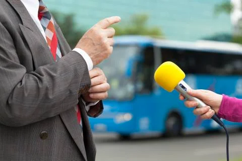 Press interview Stock Photos