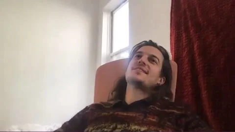 Press junket interview with actor Peter Vack about new movie 'PVT Chat' - 2021 Video stock 154335841