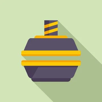 Press machine icon flat vector. Automatic pill Stock Illustration
