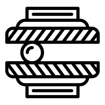 Press machine technology icon, outline style Stockillustratie