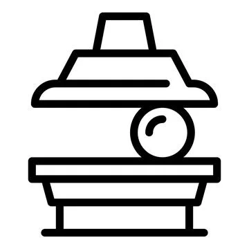 Press machine tool icon, outline style Stock Illustration