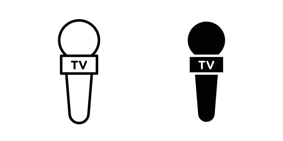 Press Microphone icon bundle for website design projects Stock Illustration