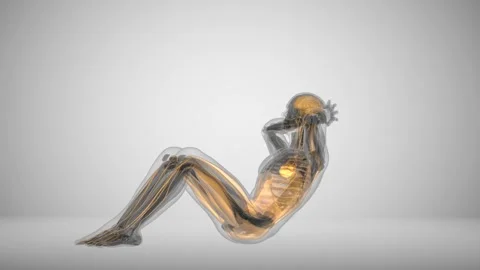 Press muscles Stock Footage 89755860