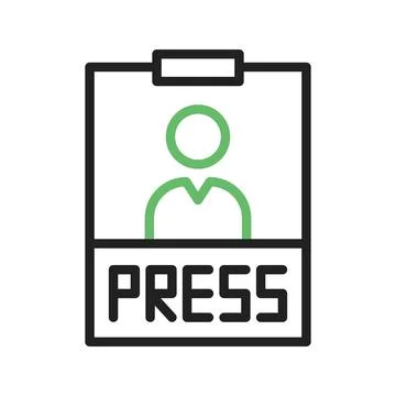 Press Pass icon vector image. Stock Illustration