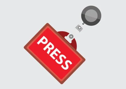 Press Pass ID Card, Vector Illustration Stock Illustration