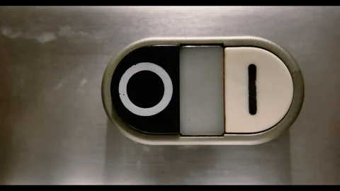Press Power Button on off Stock Footage 98607479