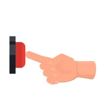 Press the red button. Switch Stock Illustration
