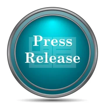 Press release icon. Internet button on white background.. Stock Illustration