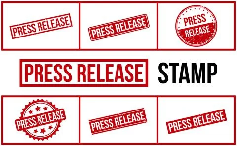 Press Release Rubber Stamp Set Vector Stock Illustration