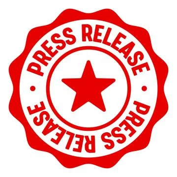 Press release seal badge. press release label sticker. Vector sign Ilustración de archivo