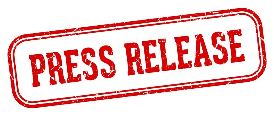 Press release stamp. press release rectangular stamp on white background Stock Illustration