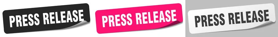 Press release sticker. press release sticker set on white background イラスト素材