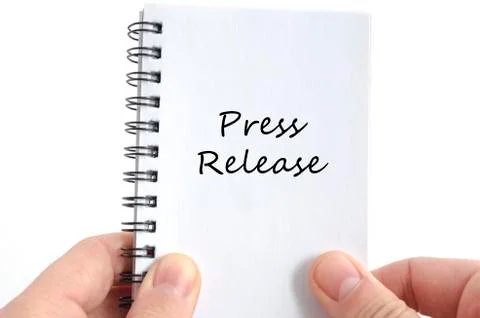 Press release text concept Stock Photos