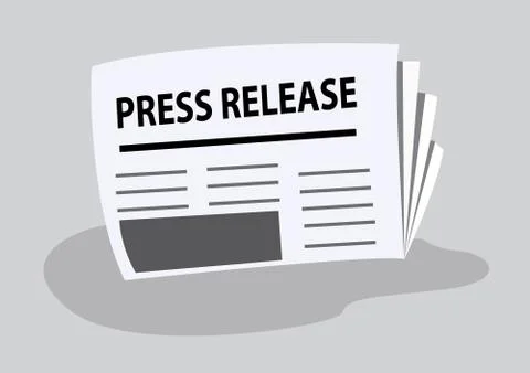 Press release written on newspaper. vector illustration Stock Illustration