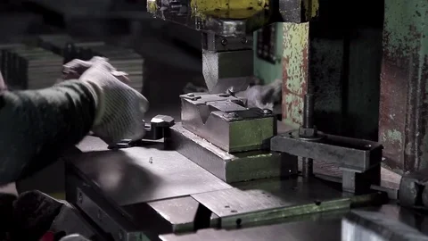 Press for stamping hardware Stock Footage 72684154