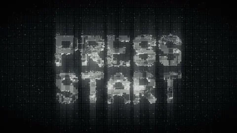 Press start in 90"s style with colorful glitch. Retro arcade, vintage and pixel  Stock Footage 233011356