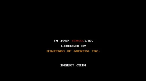 Press Start and Insert Coin of an Old Arcade Video Game Stock Footage 22782541