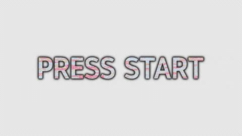 Press start Animated glitch text Video with the alpha channel. Stock Footage 137017730