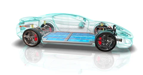 Press Start Button to Activate Electric Car Technology Scene. Stock Footage 329171152
