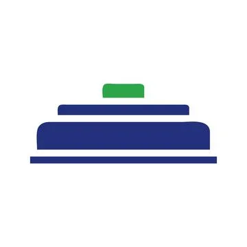 Press Start Button Minimalist Vector Illustration Illustrazione stock