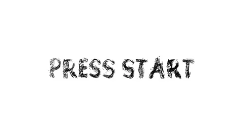 Press start hand draw lettering calligraphy. Animation of doodled. Motion Stock Footage 150768682