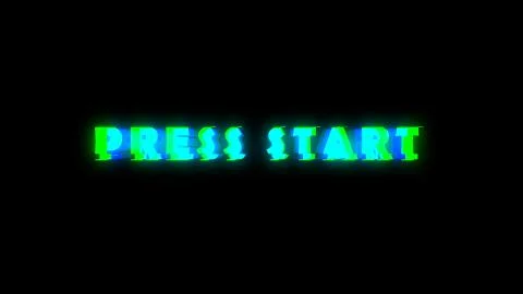Press start text with bad signal 스톡 일러스트