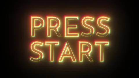 Press start text 库存插图